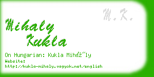 mihaly kukla business card